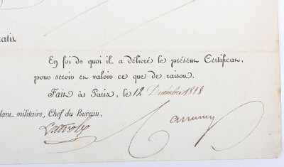 Official Document Relating to the death of French Soldier Moreaux of the 134th Regiment of the Line in 1813, - 6