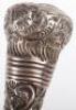 A 19th century silver (unmarked) colonial walking cane, decorated extensively with birds and palms - 19