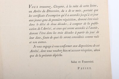 French Napoleonic Document of the 4th Division and Claude Petiet Interest - 5