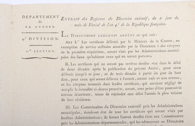 French Napoleonic Document of the 4th Division and Claude Petiet Interest - 10