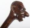 A carved wood &lsquo;grotesque&rsquo; walking stick - 6