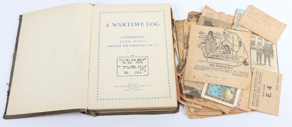 WW2 US 101st Airborne, Field Artillery, Normandy Prisoner of War Writing Log Book