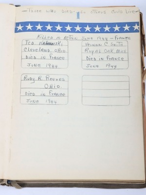 WW2 US 101st Airborne, Field Artillery, Normandy Prisoner of War Writing Log Book - 4