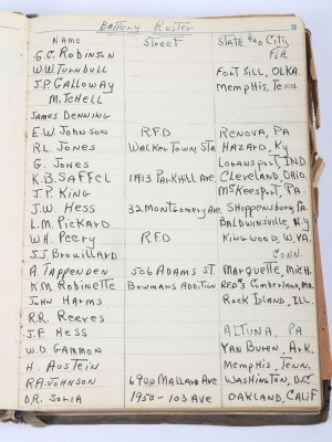 WW2 US 101st Airborne, Field Artillery, Normandy Prisoner of War Writing Log Book - 6