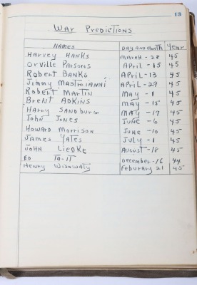 WW2 US 101st Airborne, Field Artillery, Normandy Prisoner of War Writing Log Book - 7
