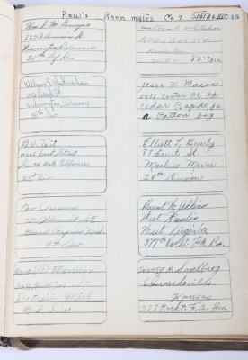 WW2 US 101st Airborne, Field Artillery, Normandy Prisoner of War Writing Log Book - 8