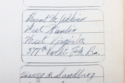 WW2 US 101st Airborne, Field Artillery, Normandy Prisoner of War Writing Log Book - 9