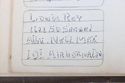 WW2 US 101st Airborne, Field Artillery, Normandy Prisoner of War Writing Log Book - 12