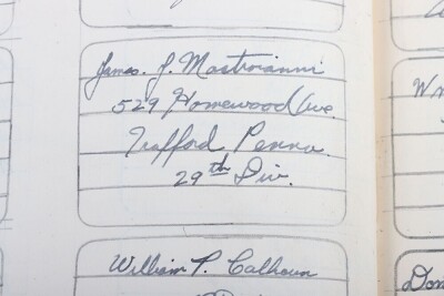 WW2 US 101st Airborne, Field Artillery, Normandy Prisoner of War Writing Log Book - 13