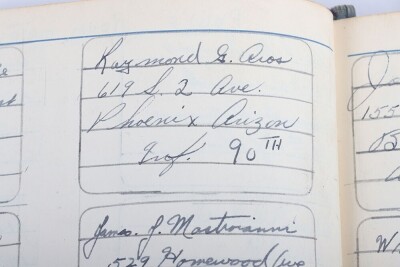 WW2 US 101st Airborne, Field Artillery, Normandy Prisoner of War Writing Log Book - 14