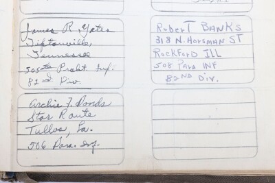 WW2 US 101st Airborne, Field Artillery, Normandy Prisoner of War Writing Log Book - 16