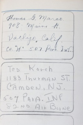 WW2 US 101st Airborne, Field Artillery, Normandy Prisoner of War Writing Log Book - 17