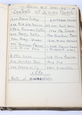WW2 US 101st Airborne, Field Artillery, Normandy Prisoner of War Writing Log Book - 18