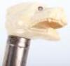 ^An early 20th century silver and ivory walking stick, William Hutton & Sons Ltd, Birmingham 1916 - 7