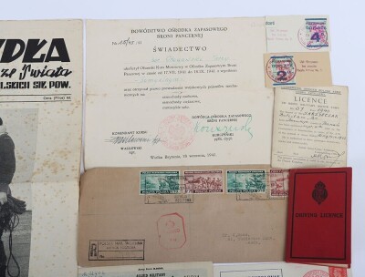 WW2 Free Polish Paperwork and Ephemera Grouping. - 2