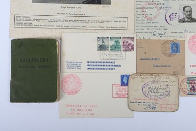 WW2 Free Polish Paperwork and Ephemera Grouping. - 4