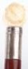 ^An early 20th century silver and ivory walking stick, William Hutton & Sons Ltd, Birmingham 1916 - 8