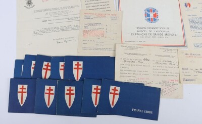 WW2 Free French Paperwork and Ephemera. - 2