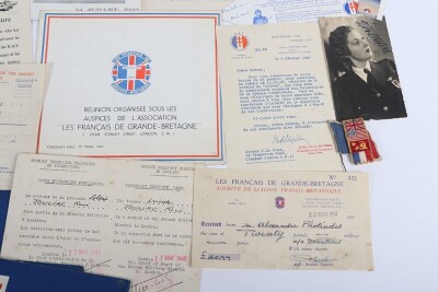 WW2 Free French Paperwork and Ephemera. - 3