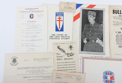 WW2 Free French Paperwork and Ephemera. - 4