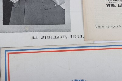 WW2 Free French Paperwork and Ephemera. - 6