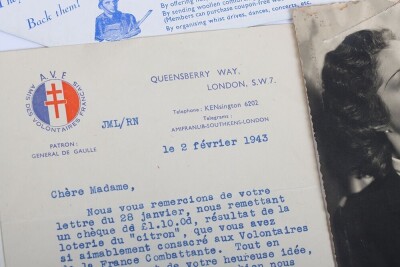 WW2 Free French Paperwork and Ephemera. - 7