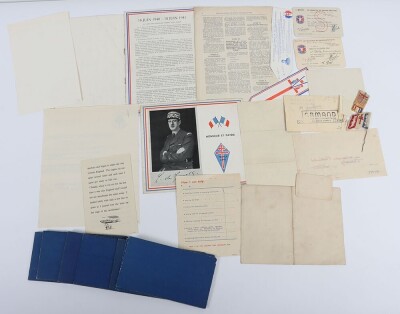 WW2 Free French Paperwork and Ephemera. - 8