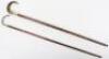 A silver and horn malacca walking stick, Birmingham 1910 - 2