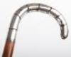 A silver and horn malacca walking stick, Birmingham 1910 - 5