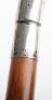 A silver and horn malacca walking stick, Birmingham 1910 - 7