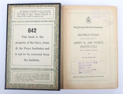 WW2 NAAFI, Instruction Book for Management. 1943. - 3