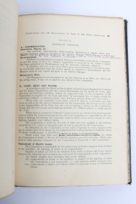 WW2 NAAFI, Instruction Book for Management. 1943. - 12
