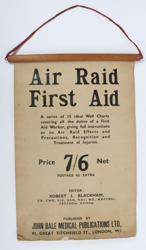 WW2 Civil Defence, Air Raid First Aid Charts.