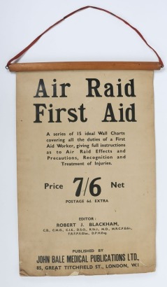 WW2 Civil Defence, Air Raid First Aid Charts.