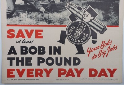 WW2 British National War Savings Poster, 'Back The Boys with War Savings'. - 3