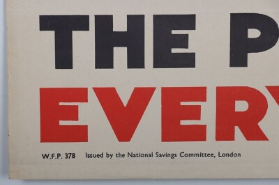 WW2 British National War Savings Poster, 'Back The Boys with War Savings'. - 4