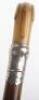 A silver and horn malacca walking stick, Birmingham 1910 - 11