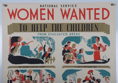 WW2 British Home Front Poster, 'Women Wanted'. - 2