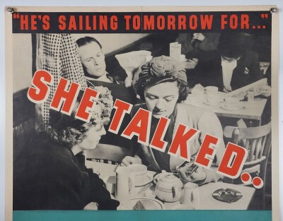 WW2 British, 'Careless Talk Costs Lives' Poster. - 2