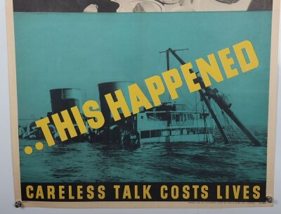 WW2 British, 'Careless Talk Costs Lives' Poster. - 3
