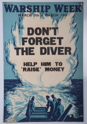 WW2 British 'Warship Week' Savings Poster.