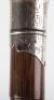 A silver and horn malacca walking stick, Birmingham 1910 - 14