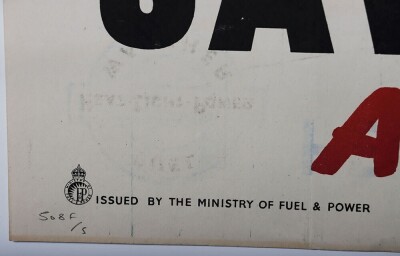 WW2 British Ministry of Fuel & Power Poster, 'Help Your Fuel Watcher'. - 4