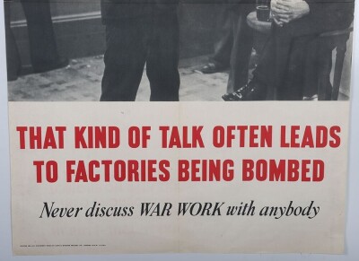 WW2 British Careless Talk Poster. - 3