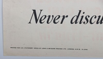 WW2 British Careless Talk Poster. - 4