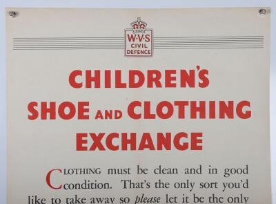 WW2 Women's Voluntary Service Poster, Clothing Exchange. - 2