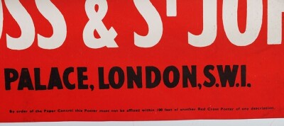 WW2 British Red Cross Poster, 'Help Our Wounded'. - 5