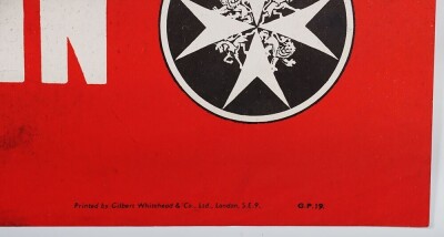 WW2 British Red Cross Poster, 'Help Our Wounded'. - 6