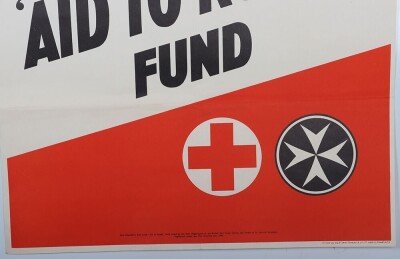 WW2 British Red Cross Poster, 'Aid to Russia Fund'. - 3