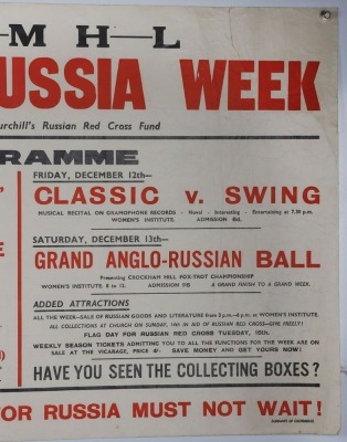 WW2 British 'Aid For Russia Week' Poster. - 3